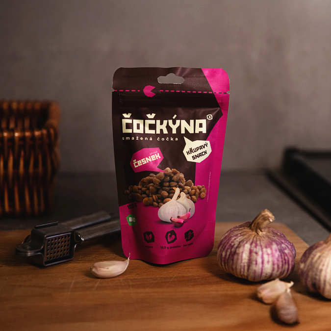 Křupavá Čočka - Česnek BIO - 100g