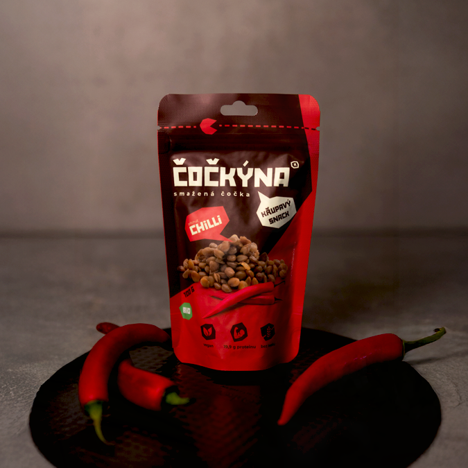 Křupavá Čočka - Chilli BIO - 100g
