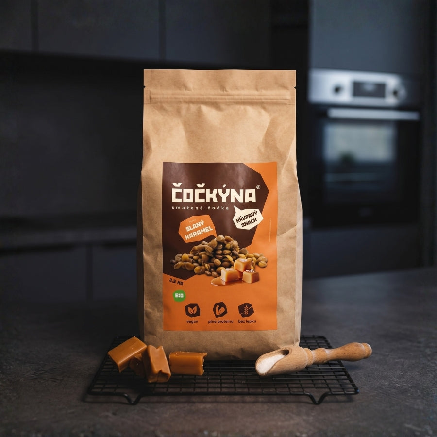 Křupavá Čočka - Slaný karamel BIO - 2.5 kg